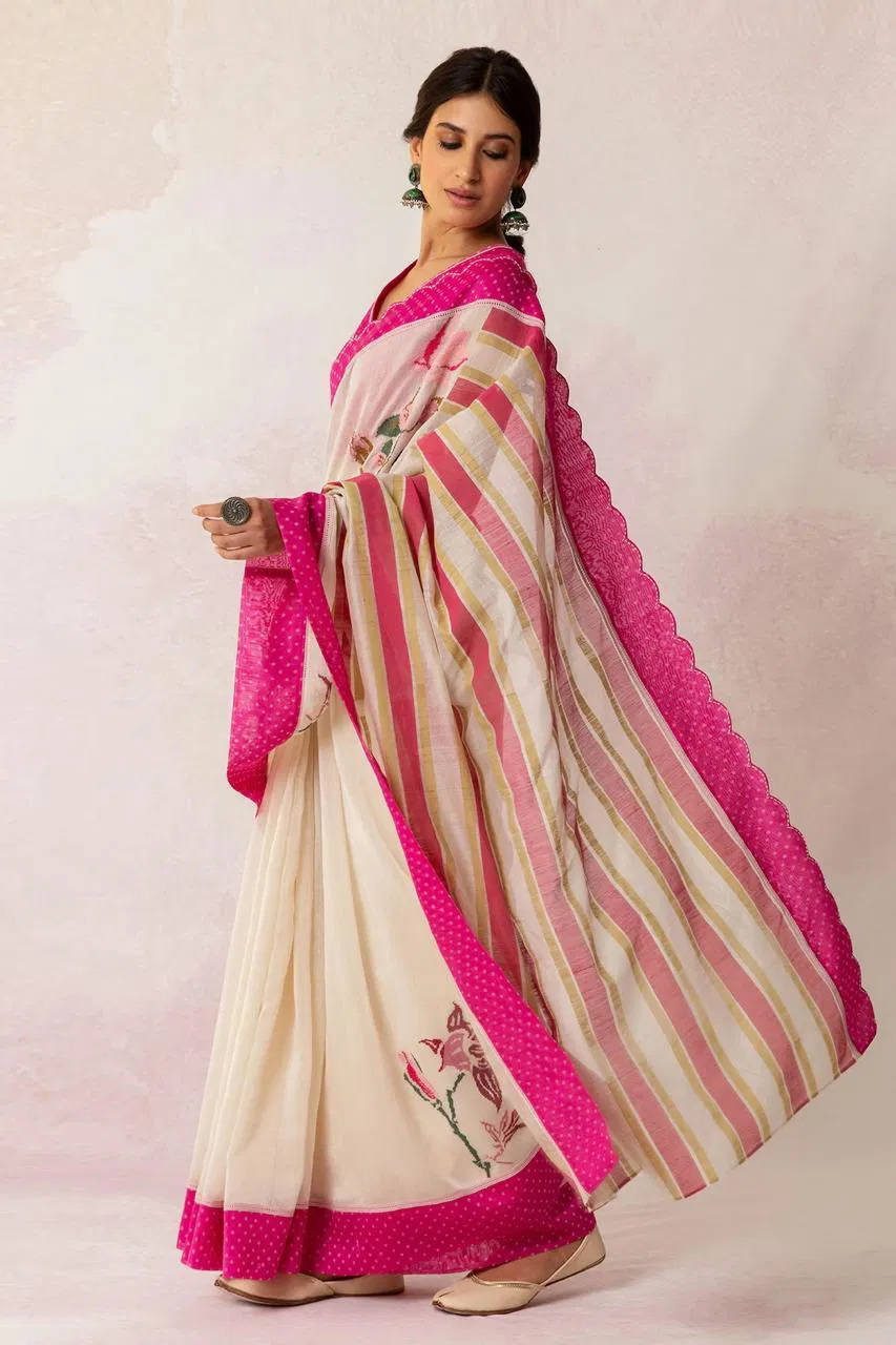 MG 557 Plain Linen Digital Printed Daily Wear Saree Wholesale Price In Surat
